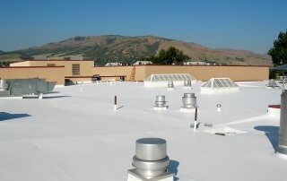 A single-ply roof coating job done in Bannock County, Idaho.