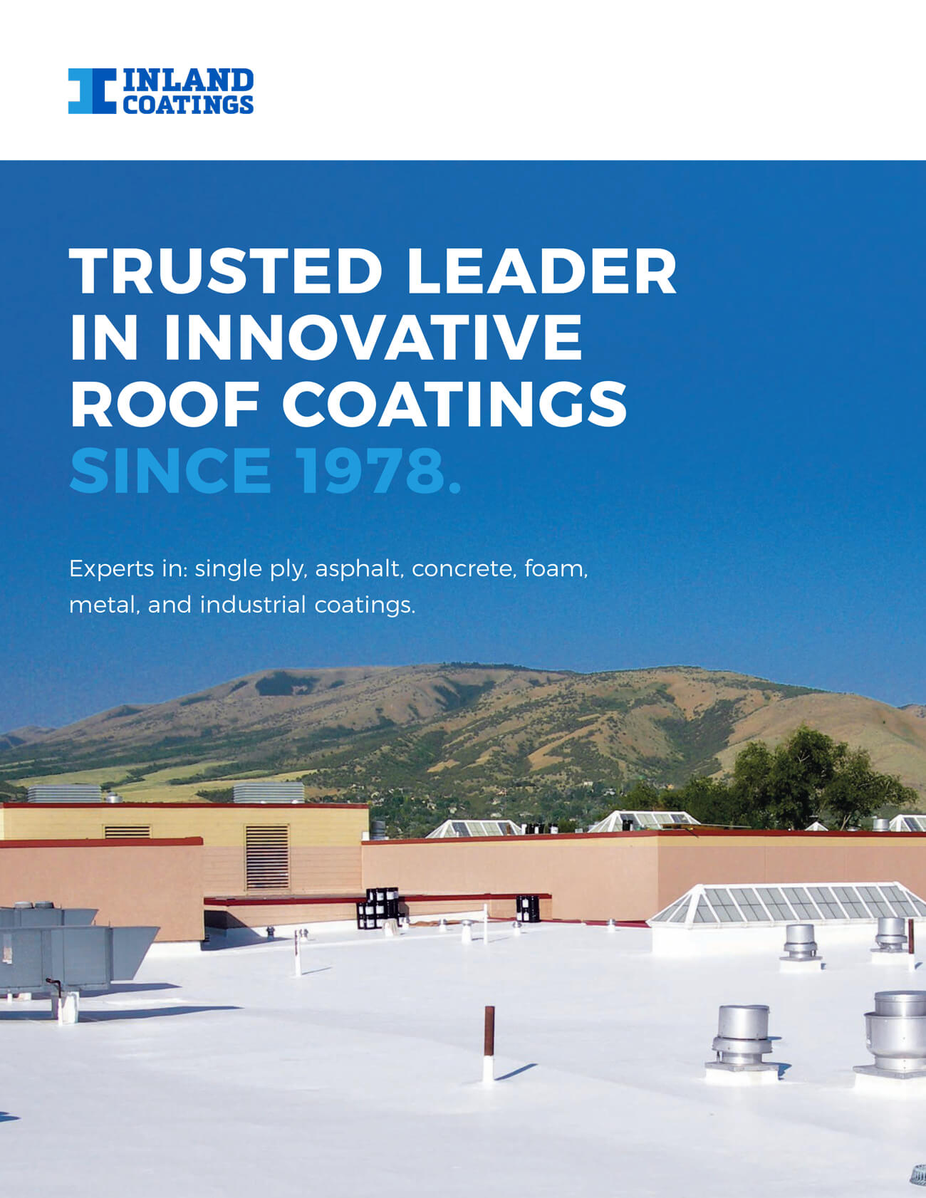 A photo preview of the Inland Coatings product brochure available upon request.
