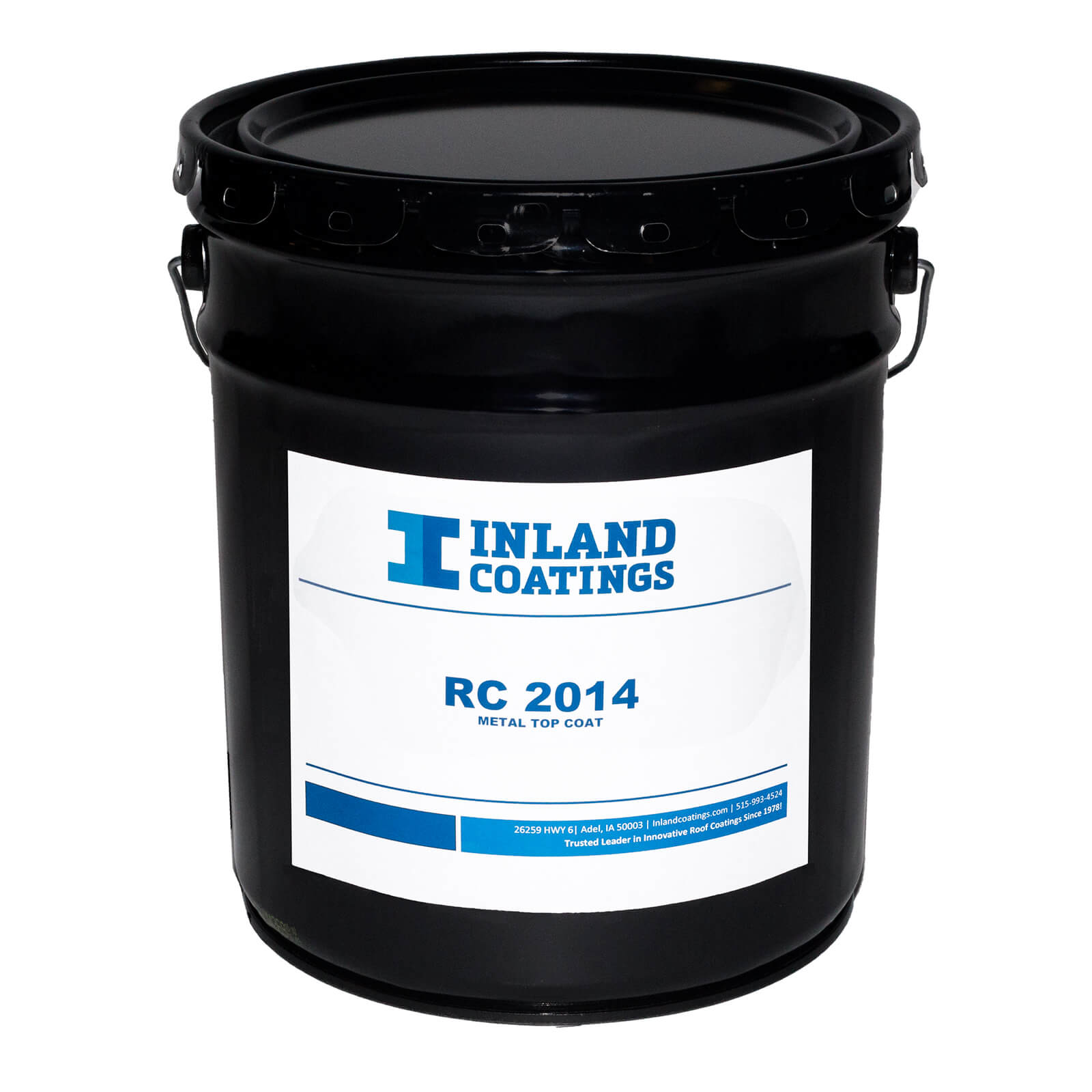 A bucket of Inland's RC-2015 Metal Top Coat Product