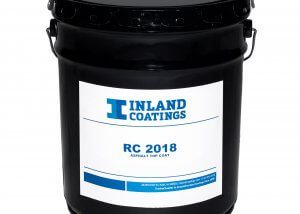 A bucket of Inland's RC-2018 Original Line Asphalt Top Coat