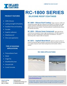 RC-1800 Series Silicone Coatings product info sheet