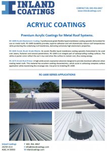 Acrylic Coatings product info sheet