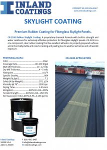 Skylight Coatings product info sheet