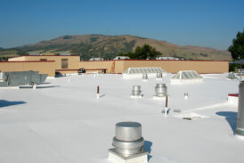 A single-ply roof coating job done in Bannock County, Idaho.