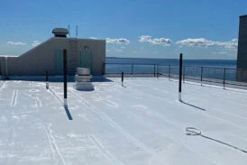 liquid rubber roof coating on roof