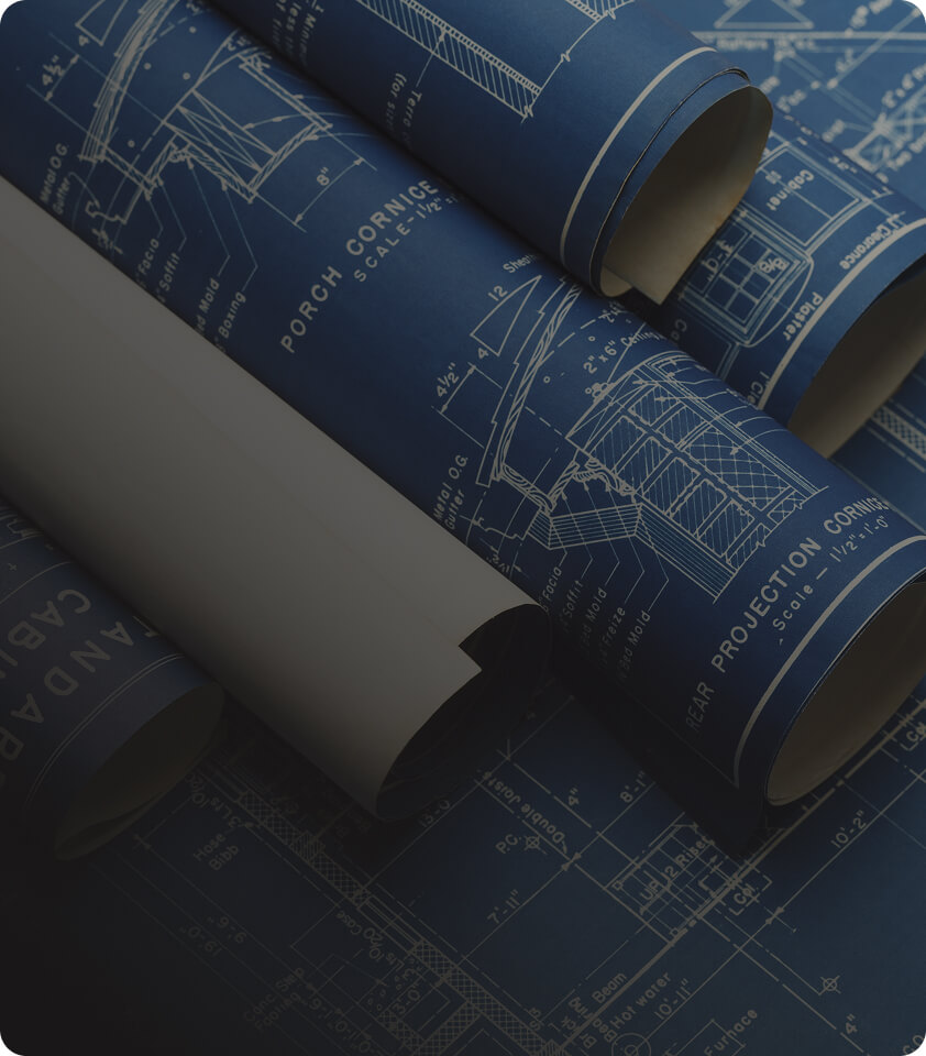 close-up of documents rolled up
